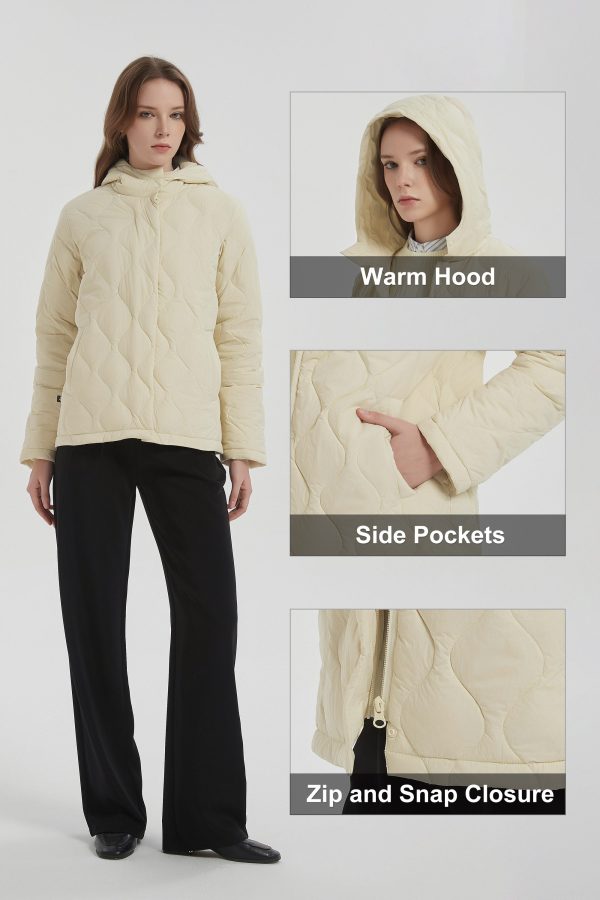 Quilted Down Jacket Lightweight Hooded - Image 10