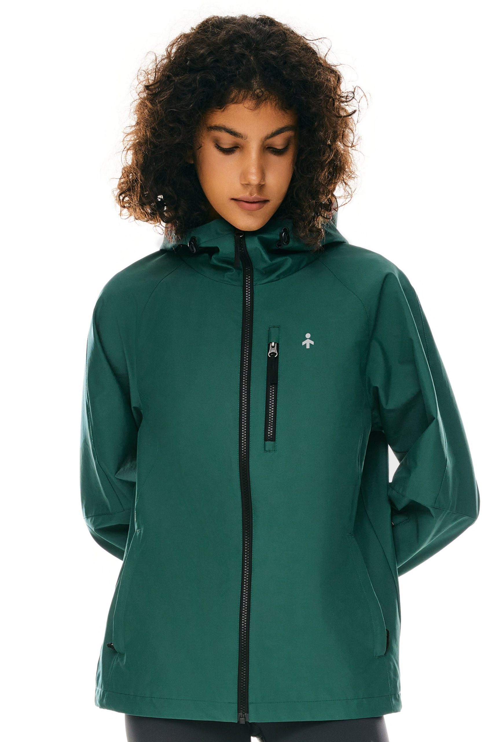 Zip Up Rain Jacket Lightweight Hooded Windbreaker - Image 6