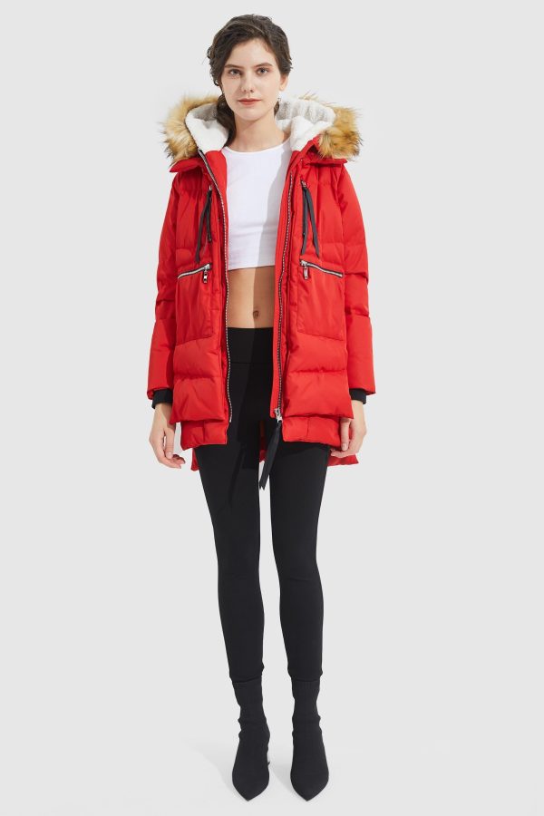 092 Classics Thickened Down Jacket with Faux Fur Hood - Image 6