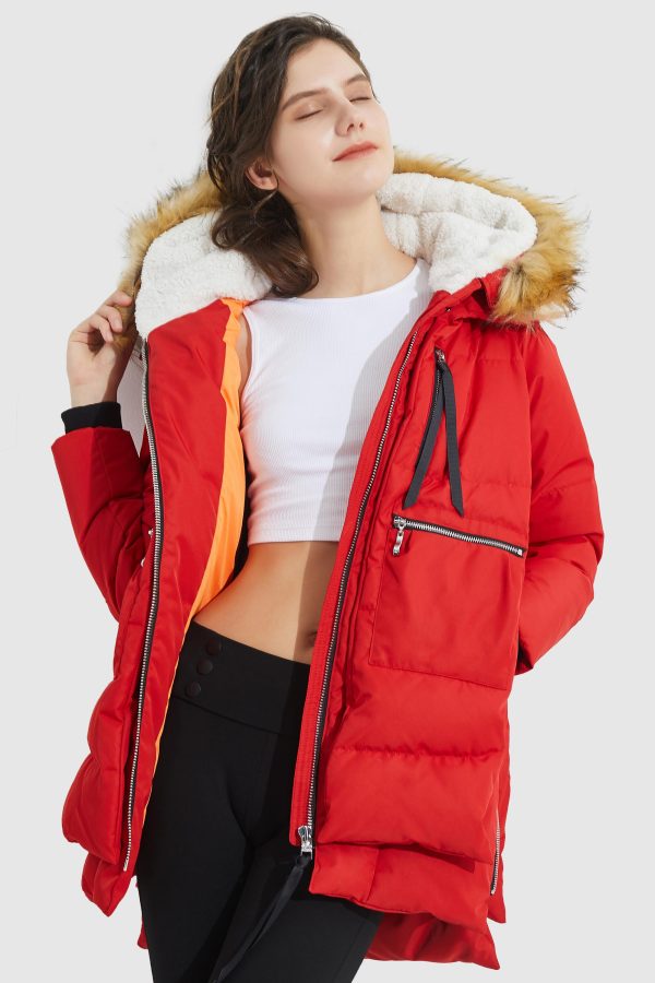 092 Classics Thickened Down Jacket with Faux Fur Hood - Image 9