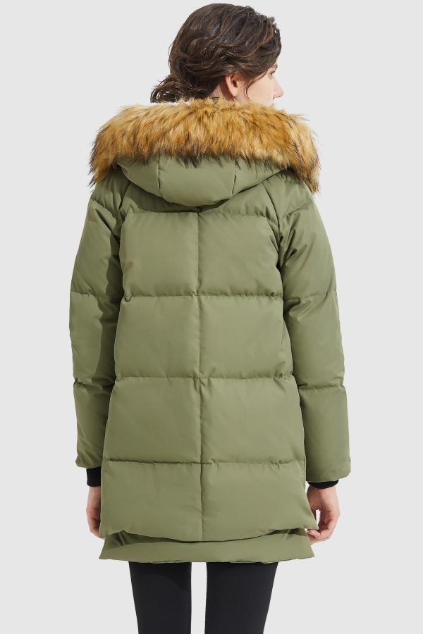 092 Classics Thickened Down Jacket with Faux Fur Hood - Image 20