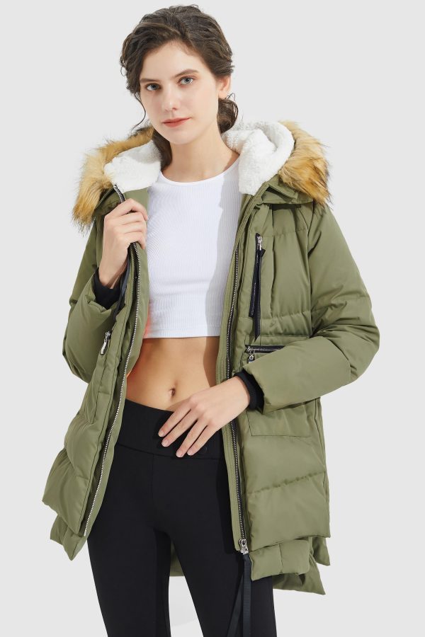 092 Classics Thickened Down Jacket with Faux Fur Hood - Image 17