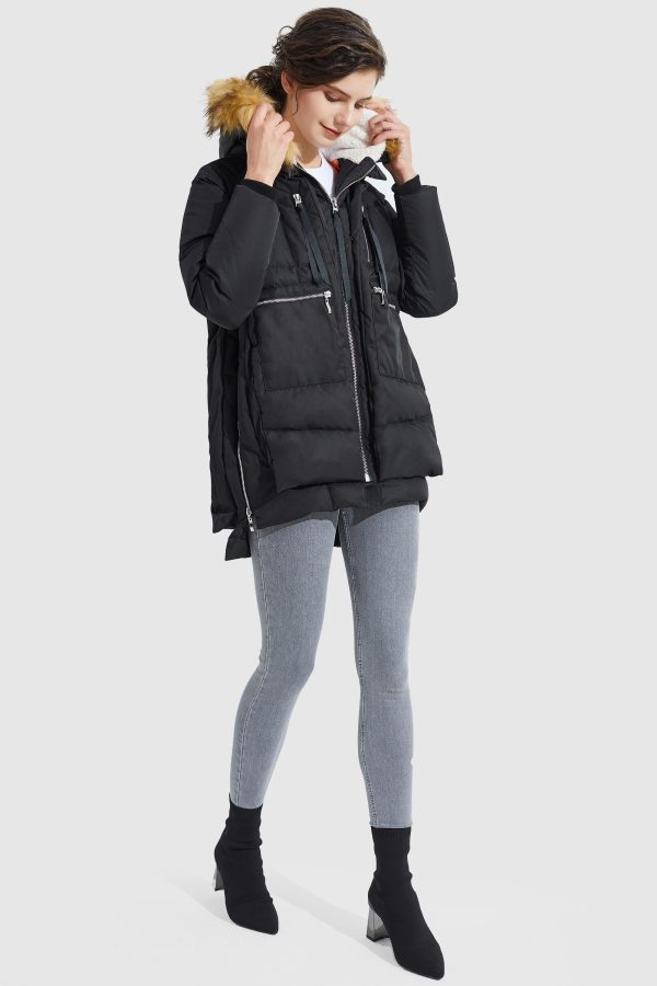 092 Classics Thickened Down Jacket with Faux Fur Hood - Image 28