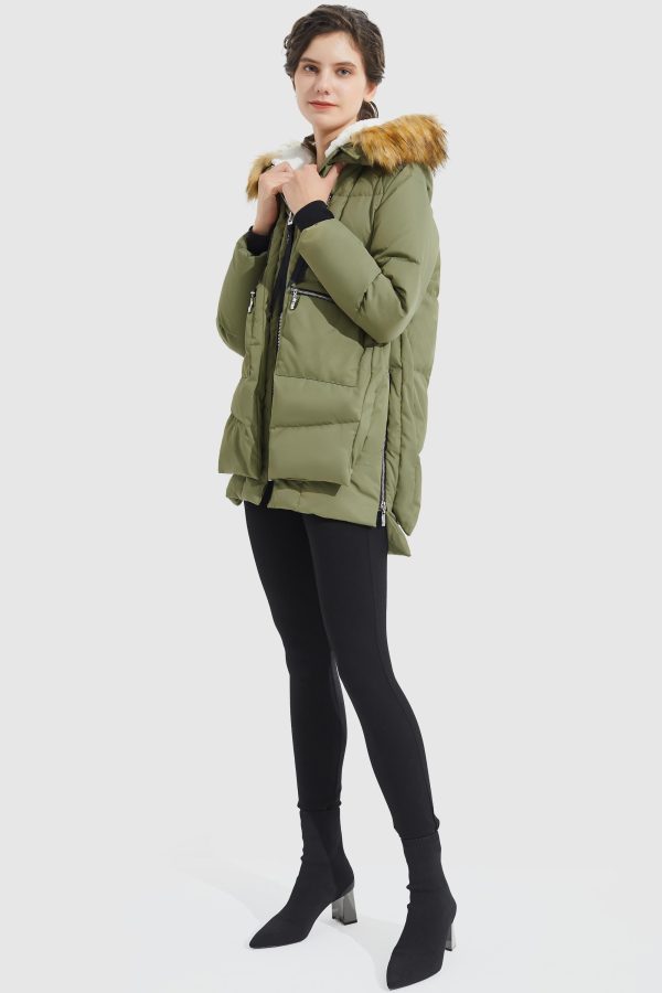 092 Classics Thickened Down Jacket with Faux Fur Hood - Image 18