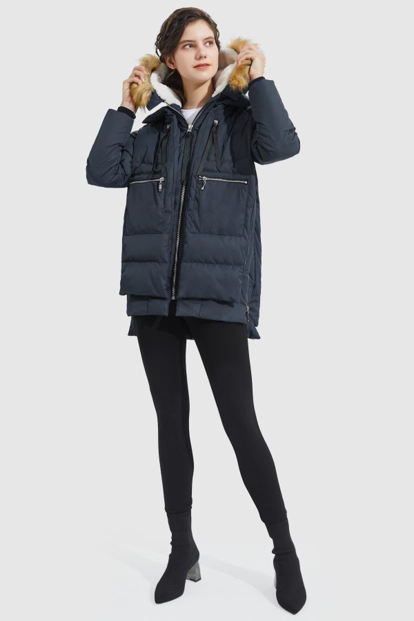 092 Classics Thickened Down Jacket with Faux Fur Hood - Image 36