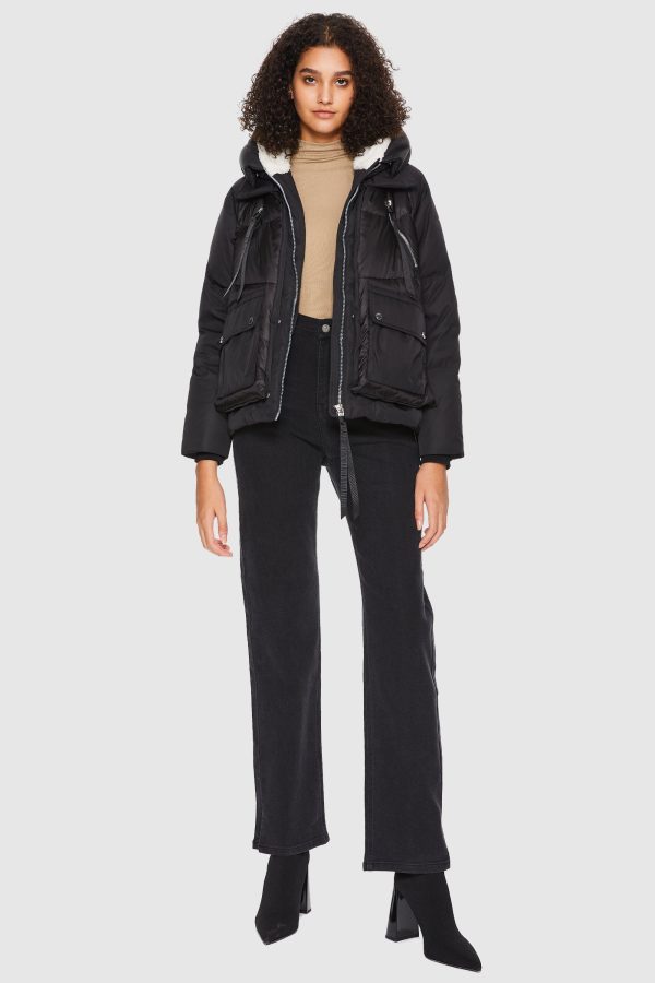 092 Colorlay Cropped Hooded Down Puffer Jacket - Image 10
