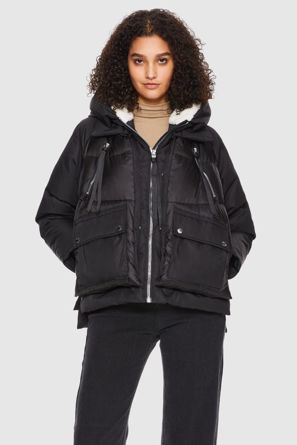092 Colorlay Cropped Hooded Down Puffer Jacket - Image 11