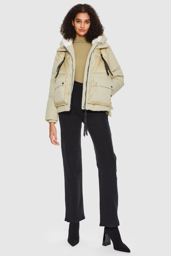 092 Colorlay Cropped Hooded Down Puffer Jacket - Image 6
