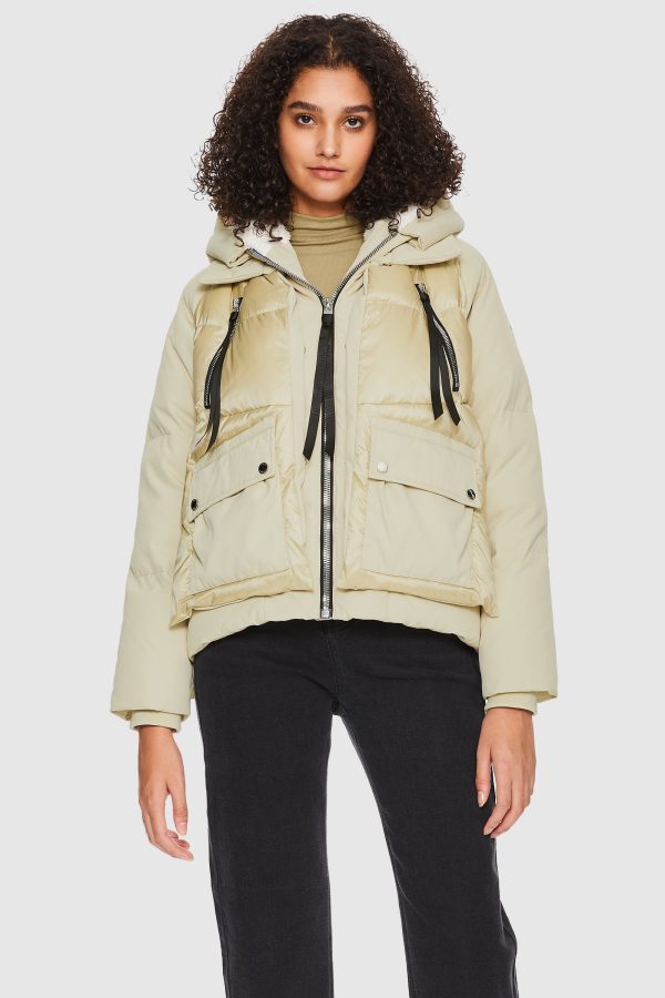 092 Colorlay Cropped Hooded Down Puffer Jacket - Image 7