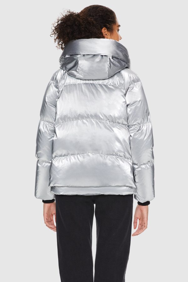092 Cosmos Cropped Crome Down Jacket - Image 12