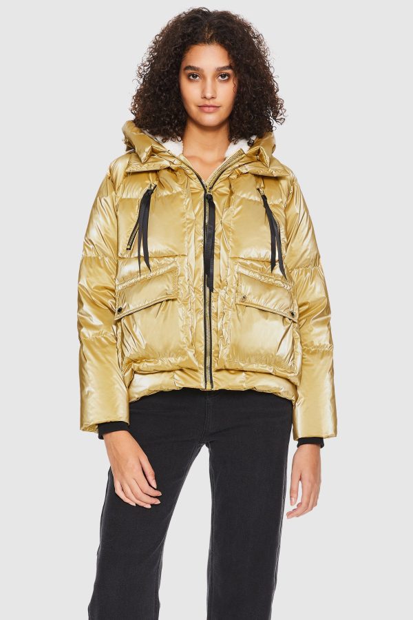 092 Cosmos Cropped Crome Down Jacket - Image 2