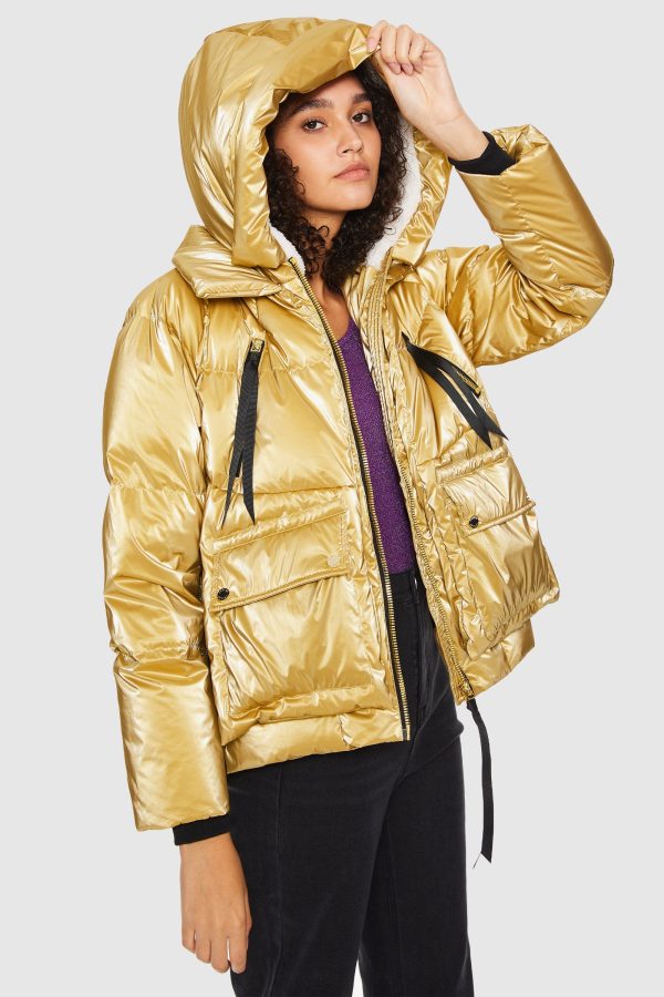 092 Cosmos Cropped Crome Down Jacket - Image 4