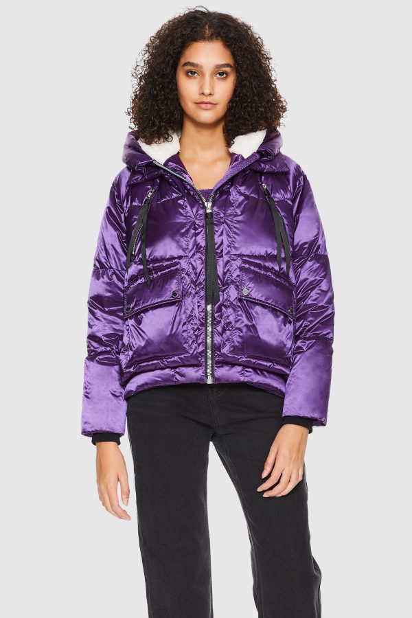 092 Cosmos Cropped Crome Down Jacket - Image 6