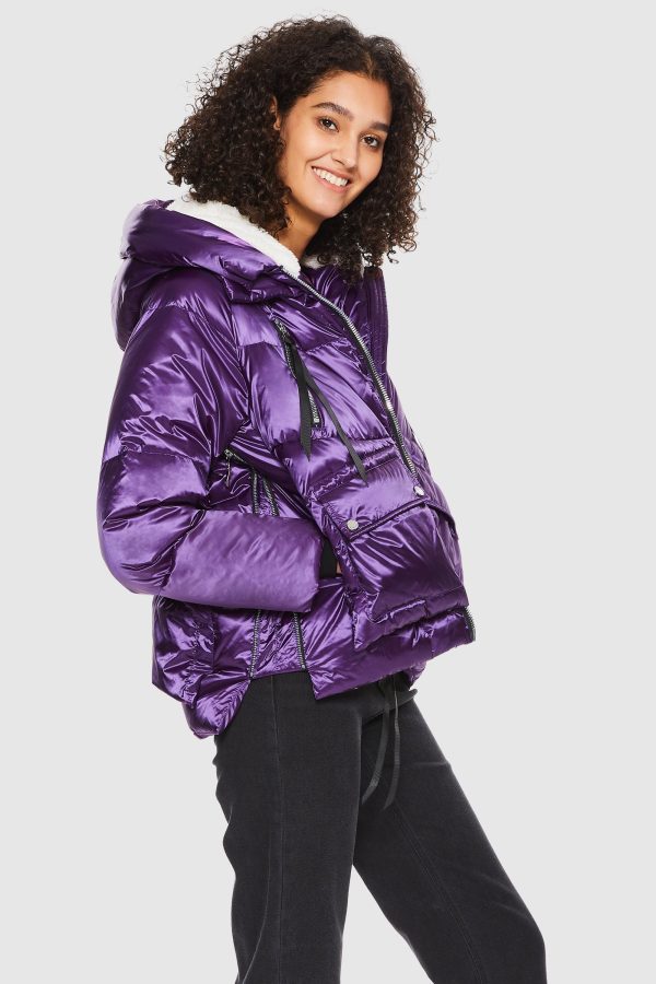 092 Cosmos Cropped Crome Down Jacket - Image 7
