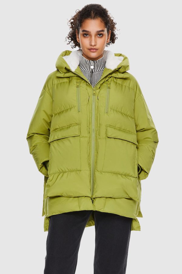 092 O-Lab Hooded Down Jacket with Slitted Hem - Image 2
