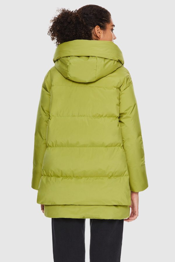 092 O-Lab Hooded Down Jacket with Slitted Hem - Image 3