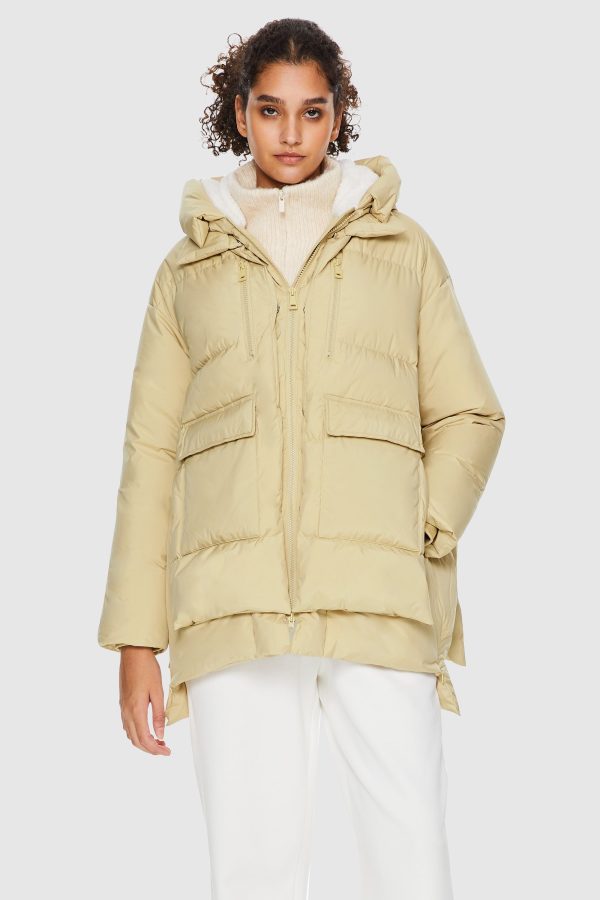 092 O-Lab Hooded Down Jacket with Slitted Hem - Image 7