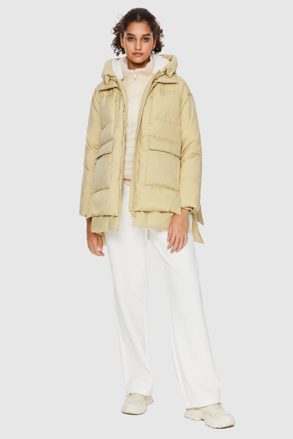092 O-Lab Hooded Down Jacket with Slitted Hem - Image 6