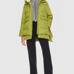092 O-Lab Hooded Down Jacket with Slitted Hem