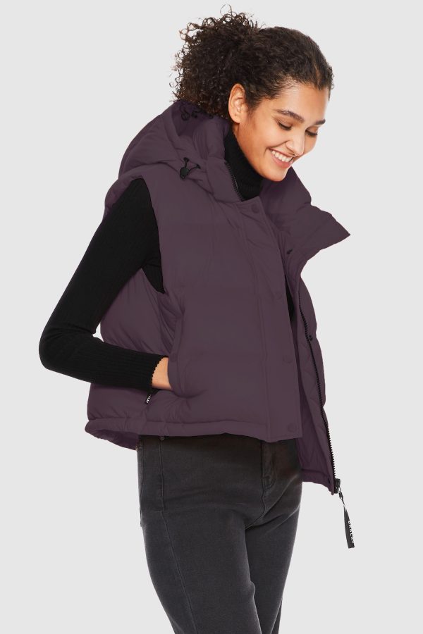 Aurora Hooded Down Puffer Vest - Image 16
