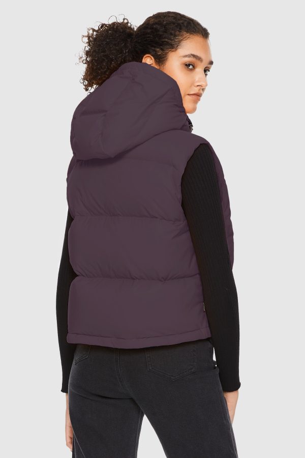 Aurora Hooded Down Puffer Vest - Image 17