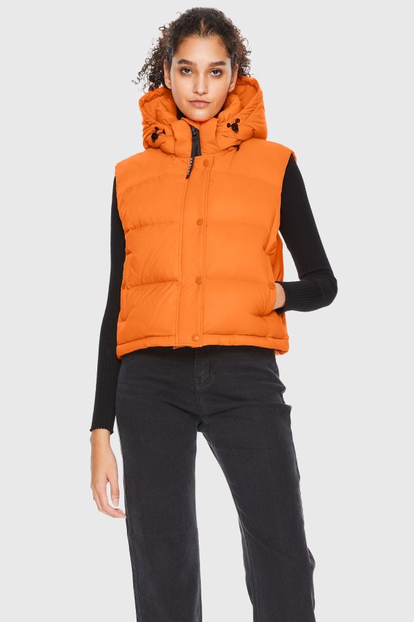 Aurora Hooded Down Puffer Vest - Image 2