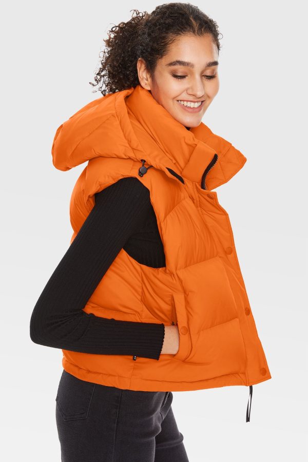 Aurora Hooded Down Puffer Vest - Image 4