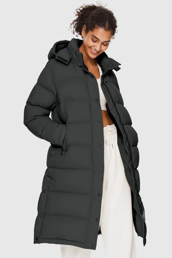 Aurora Long Detachable Hooded Down Jacket - Image 12