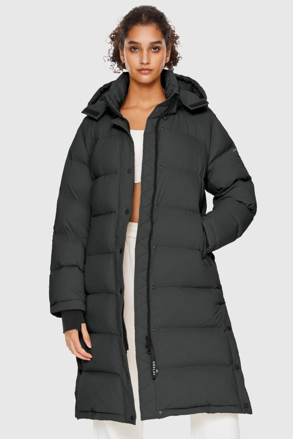 Aurora Long Detachable Hooded Down Jacket - Image 9