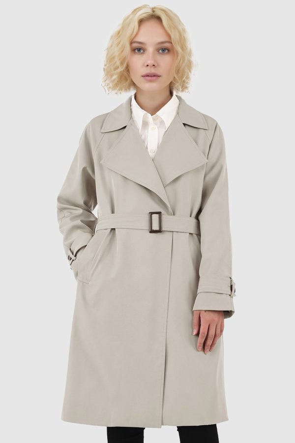 Casual Belted Lapel Trench - Image 10