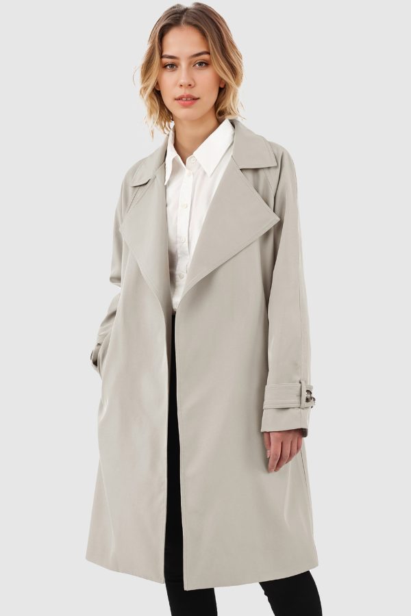 Casual Belted Lapel Trench - Image 12