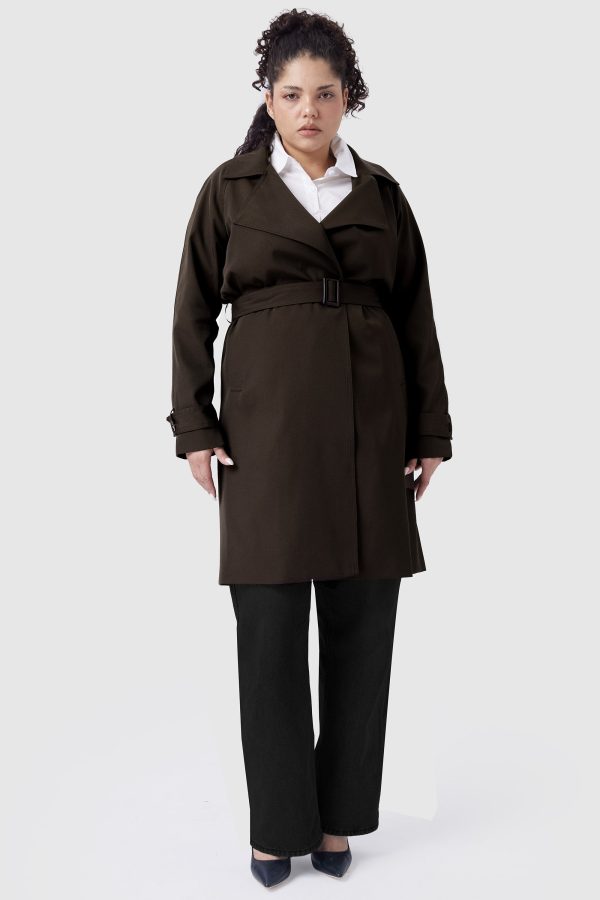 Casual Belted Lapel Trench - Image 13