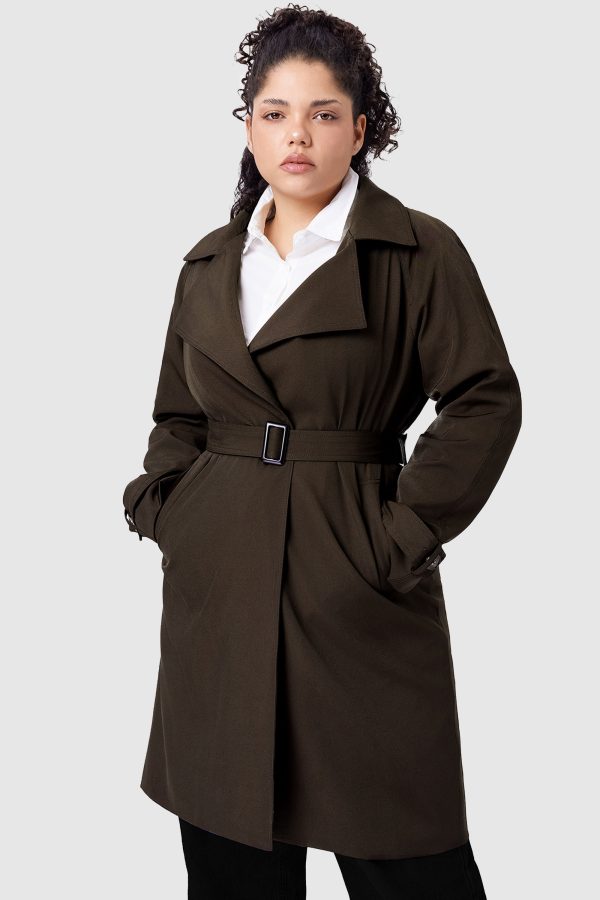 Casual Belted Lapel Trench - Image 14