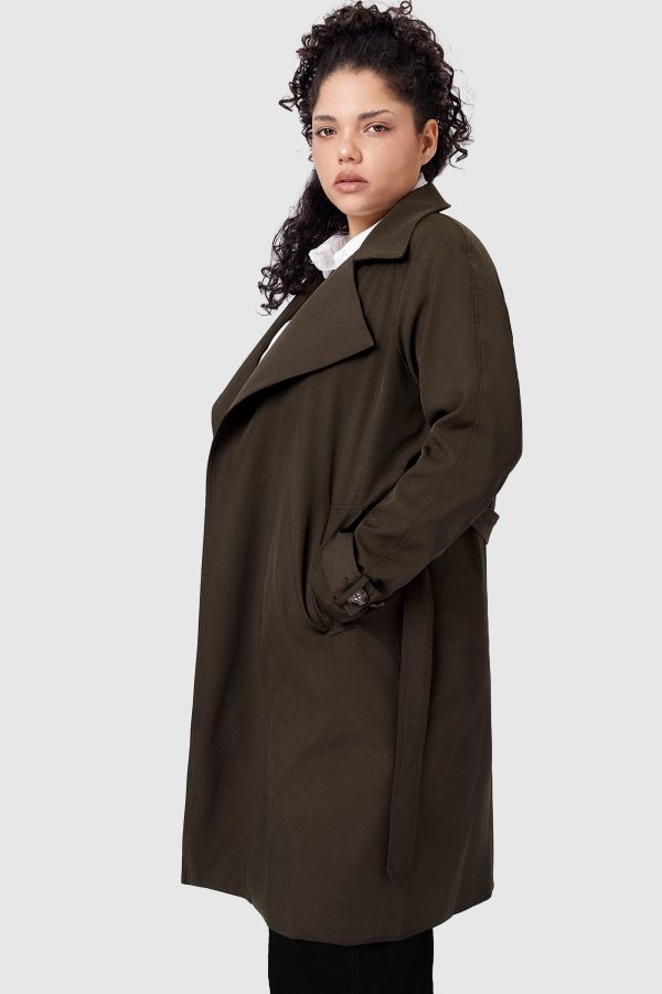 Casual Belted Lapel Trench - Image 16