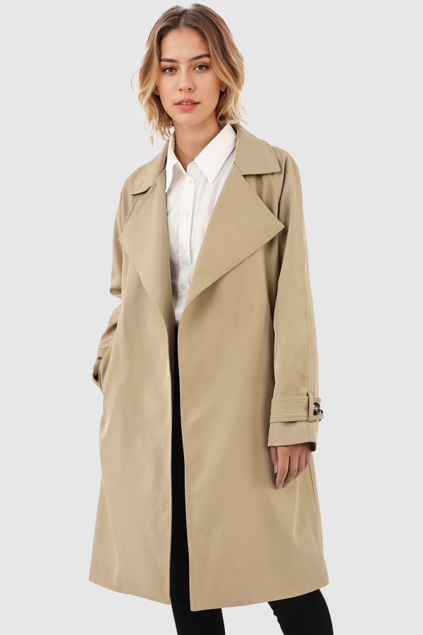 Casual Belted Lapel Trench - Image 4