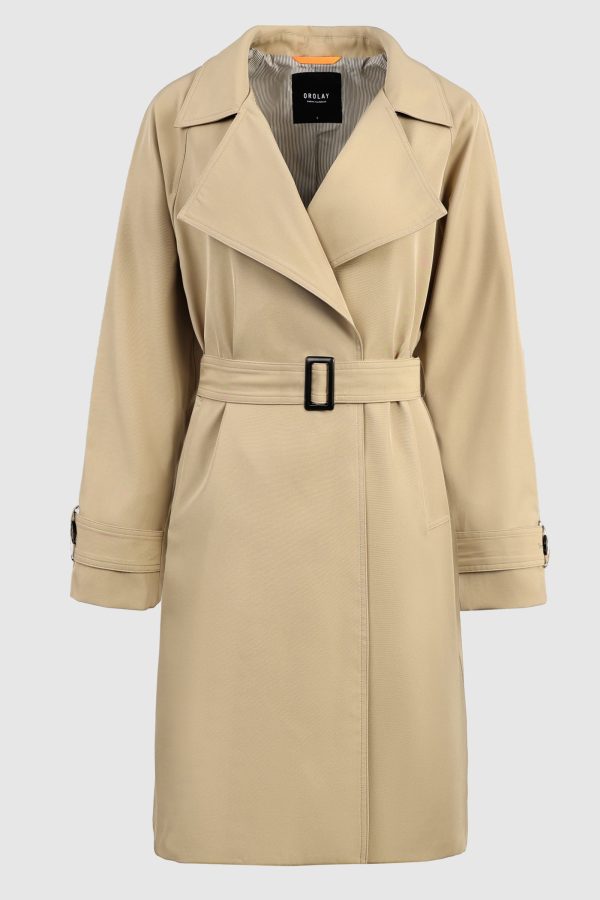 Casual Belted Lapel Trench - Image 5