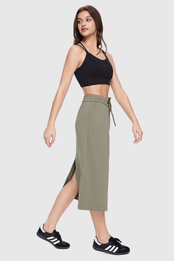 Casual High Waisted Midi Skirt - Image 3