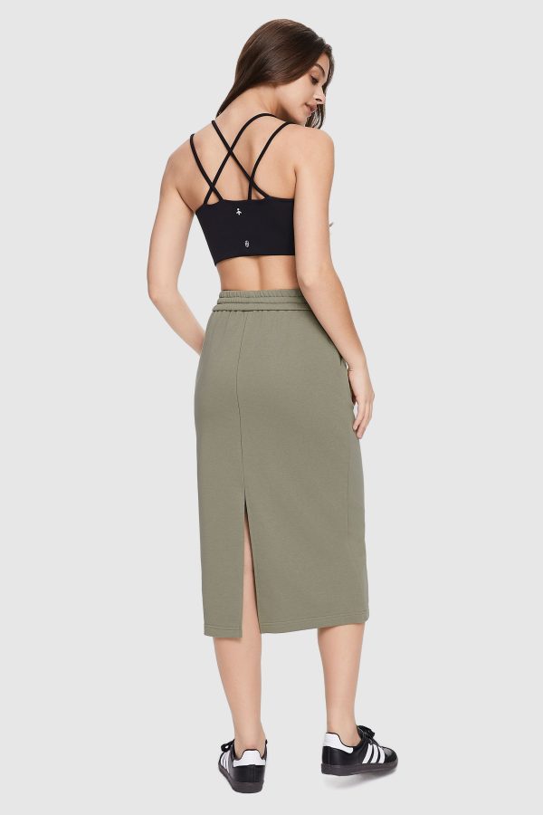 Casual High Waisted Midi Skirt - Image 4