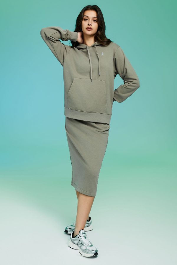Casual High Waisted Midi Skirt - Image 5