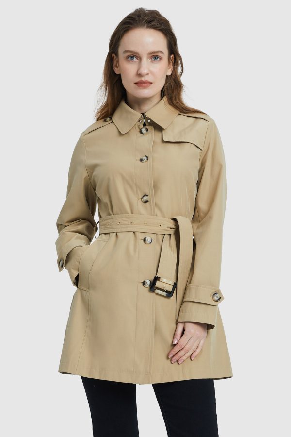 Classic Windproof Belted Hudson Trench - Image 2