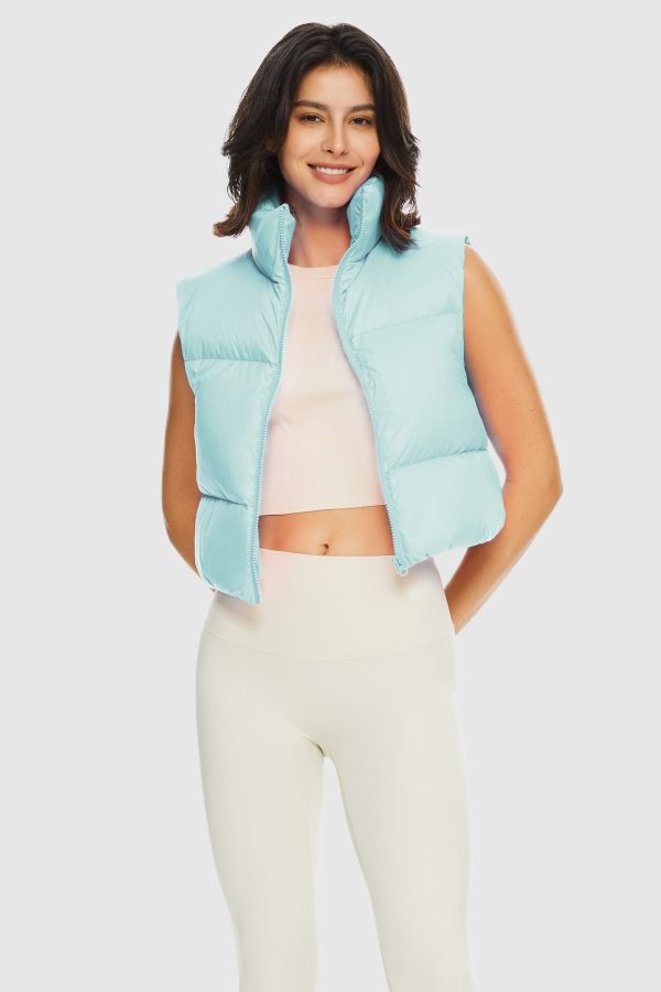 Cropped Puffer Down Vest - Image 32