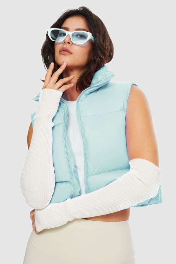 Cropped Puffer Down Vest - Image 33