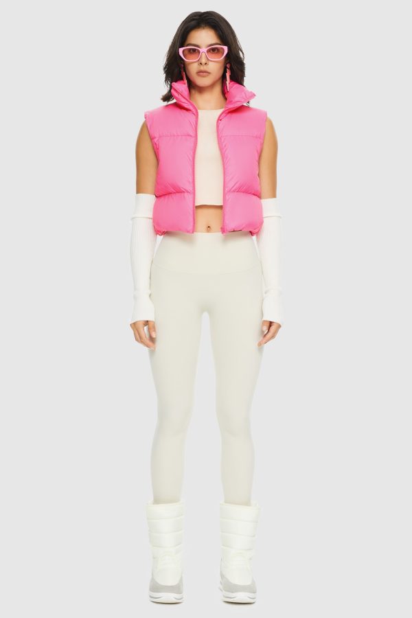 Cropped Puffer Down Vest - Image 27