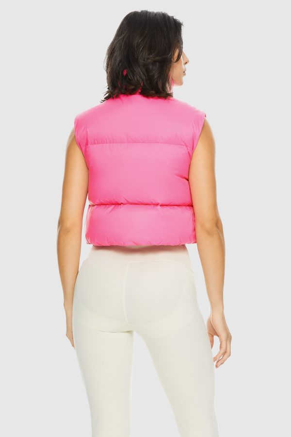 Cropped Puffer Down Vest - Image 29