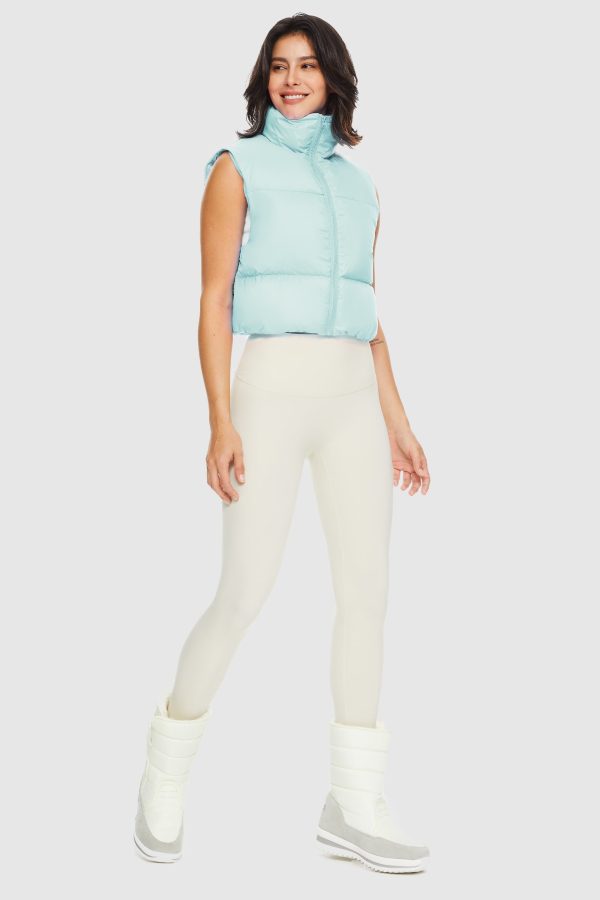 Cropped Puffer Down Vest - Image 31
