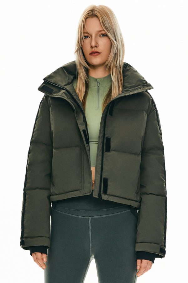 Cropped Quilted Down Puffer Jacket - Image 14