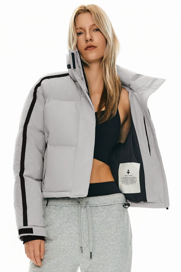 Cropped Quilted Down Puffer Jacket - Image 4