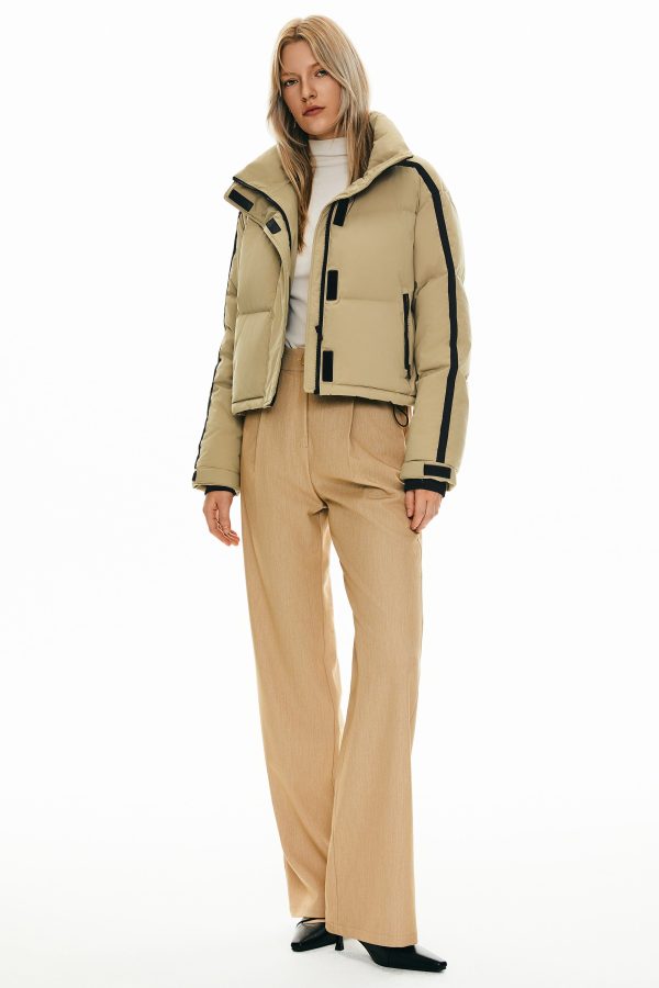 Cropped Quilted Down Puffer Jacket - Image 7