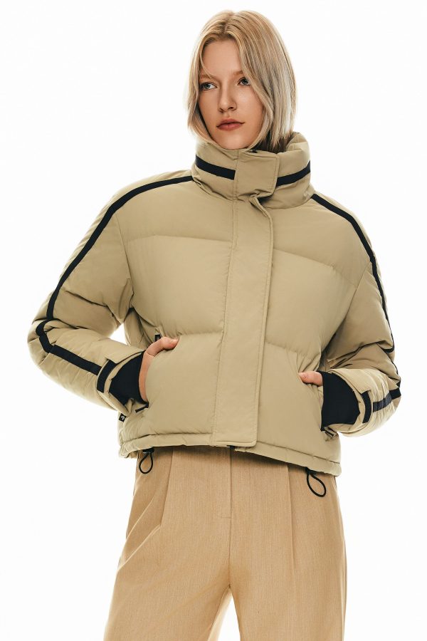 Cropped Quilted Down Puffer Jacket - Image 8