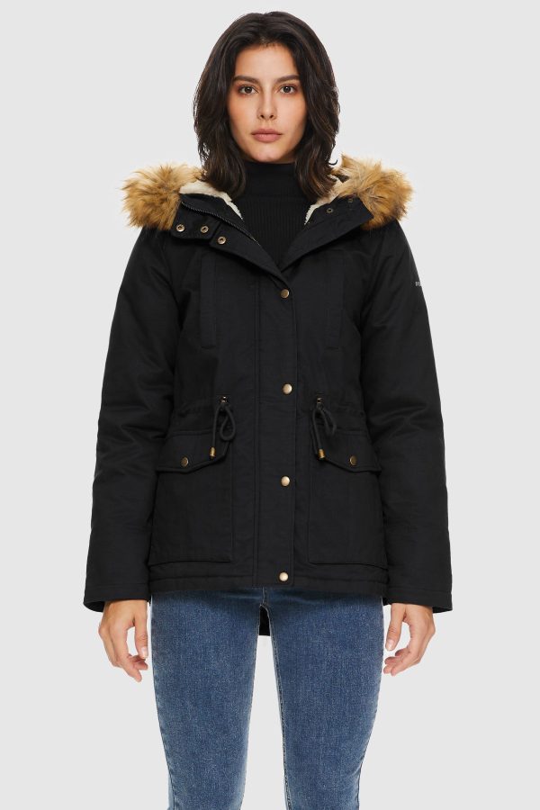 Detachable Faux Fur Winter Parka Jacket - Image 10